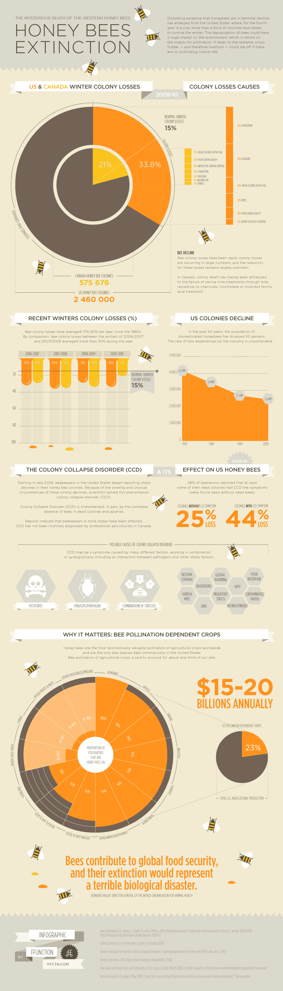 Mysterious Honey Bee Extinction Infographic