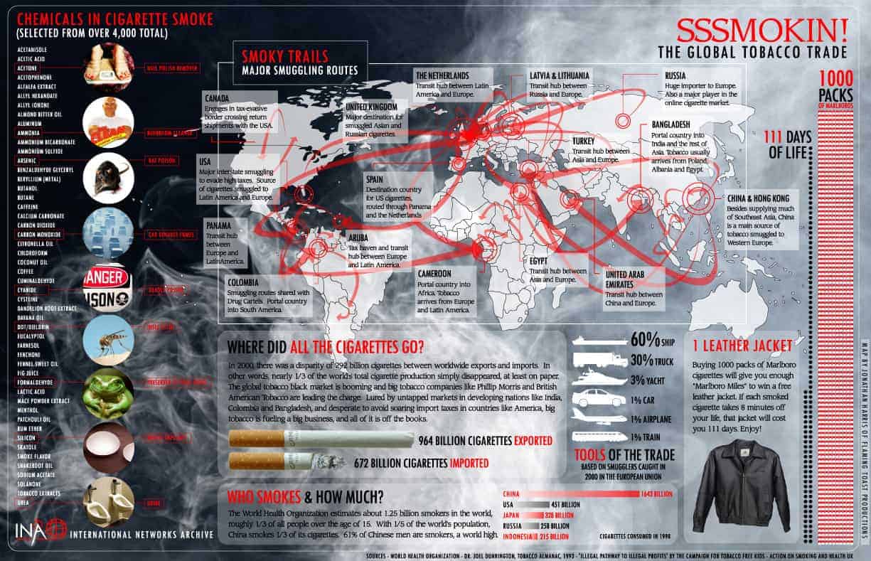 Chemicals in Cigarette Smoke Infographic