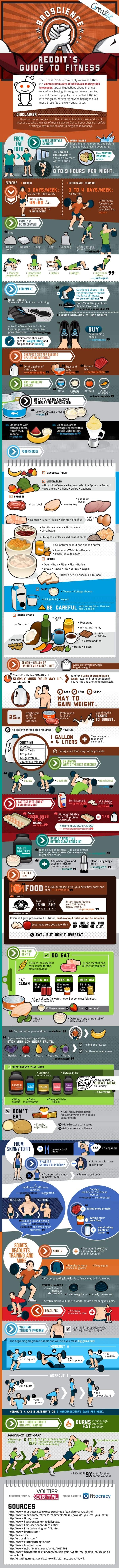 Reddit's Guide to Fitness Infographic