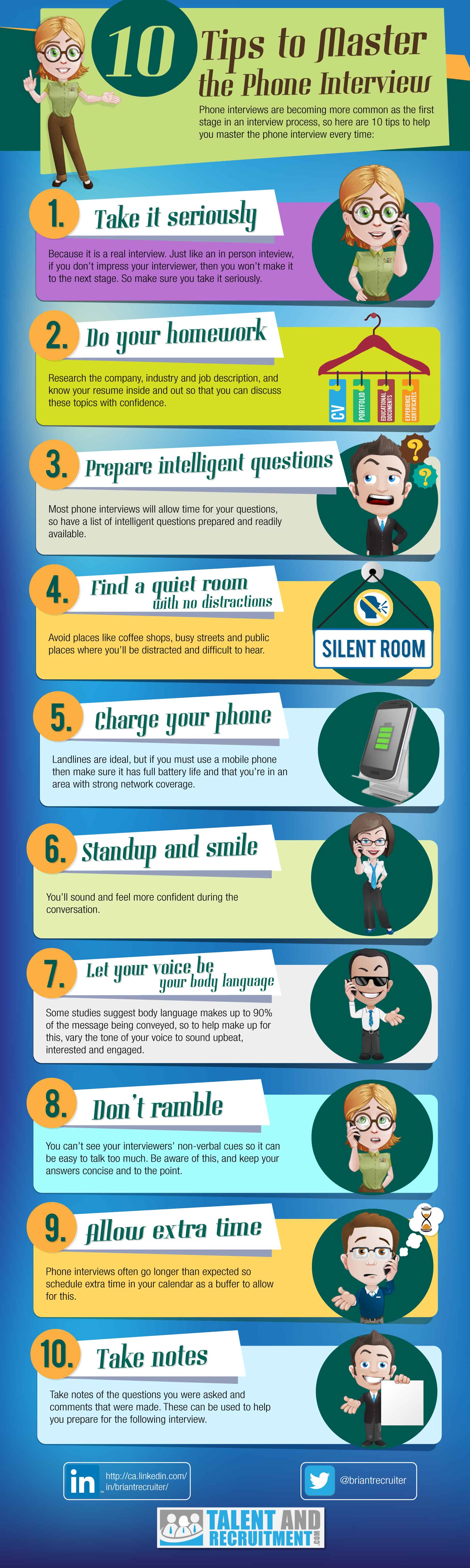 10 Tips To Master The Phone Interview Infographic