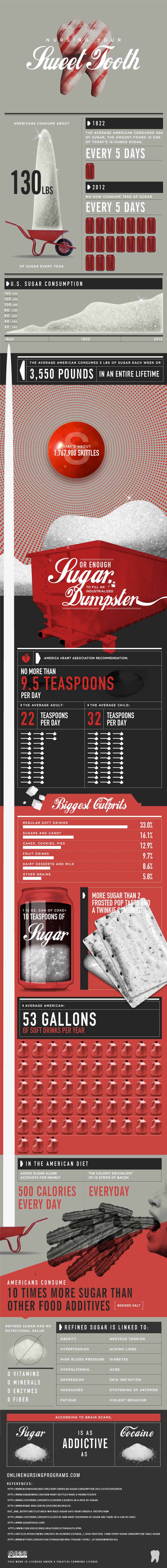 Sugar Consumption in America Infographic