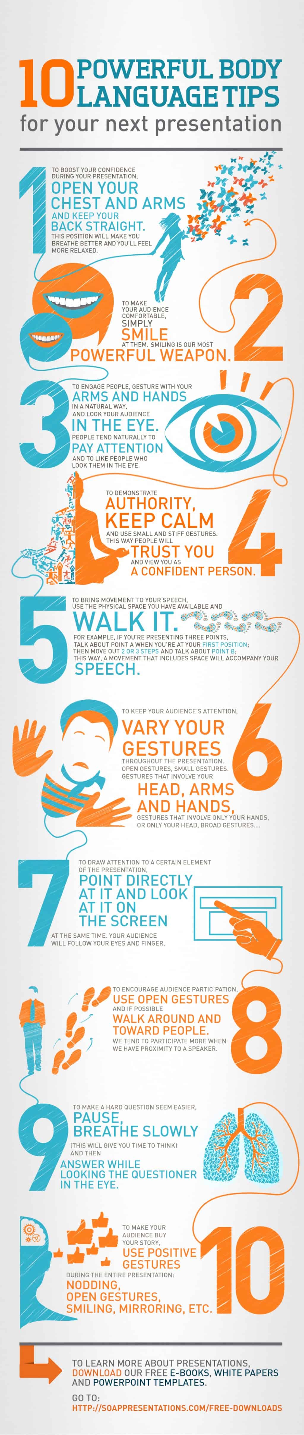 10 Powerful Body Language Tips Infographic