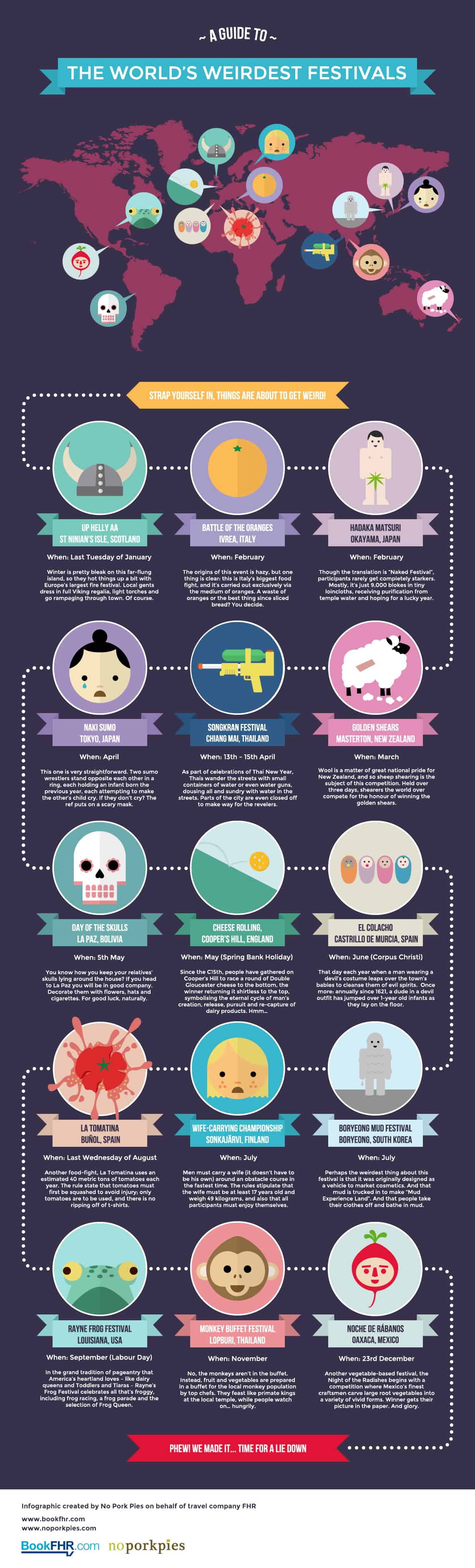 World’s Weirdest Festivals Infographic