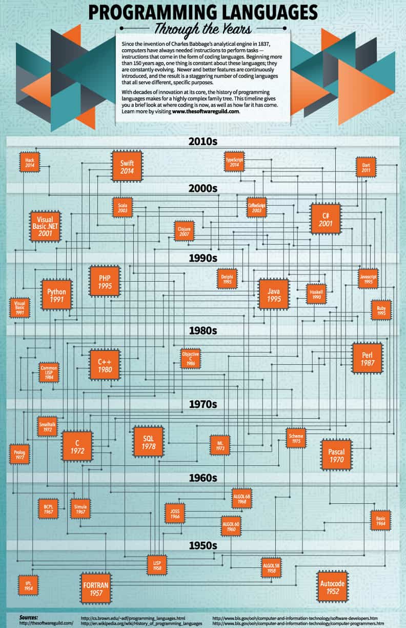 Programming Languages Infographic