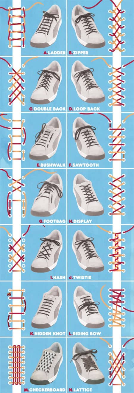 14 unconventional ways to lace up your sneakers