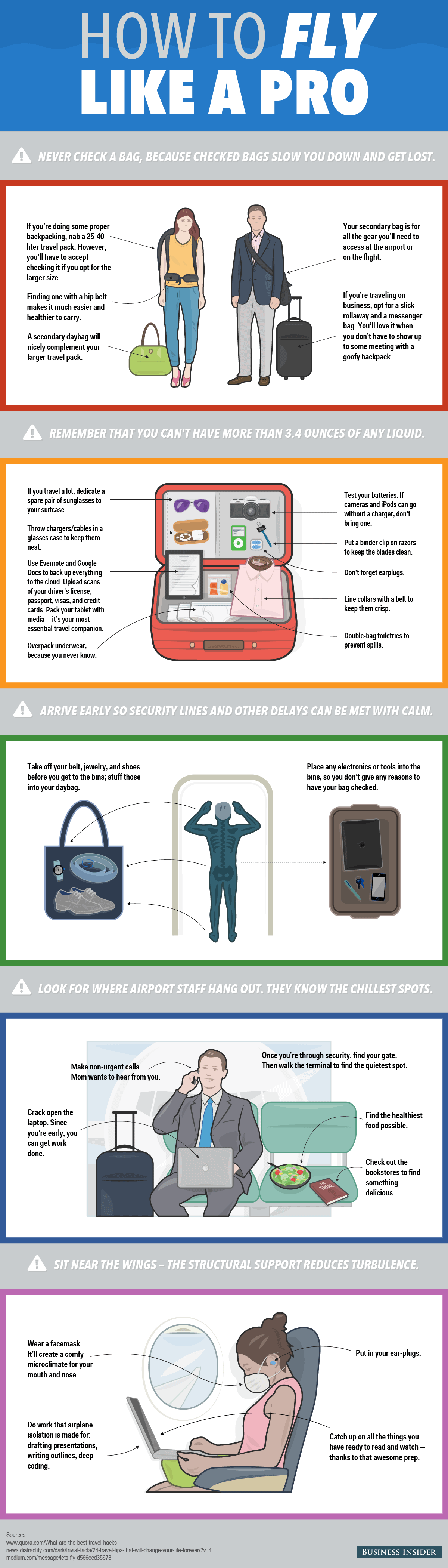 tips on How To Fly Like A Pro infographic